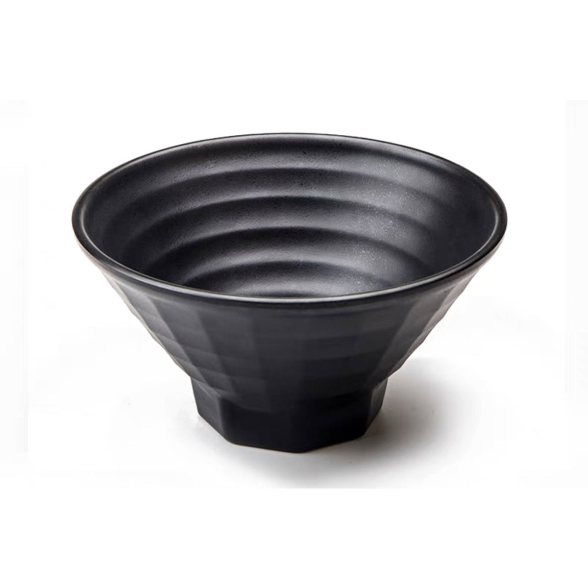 Matte Black Spiral Pattern Melamine Bowl (YG140045)