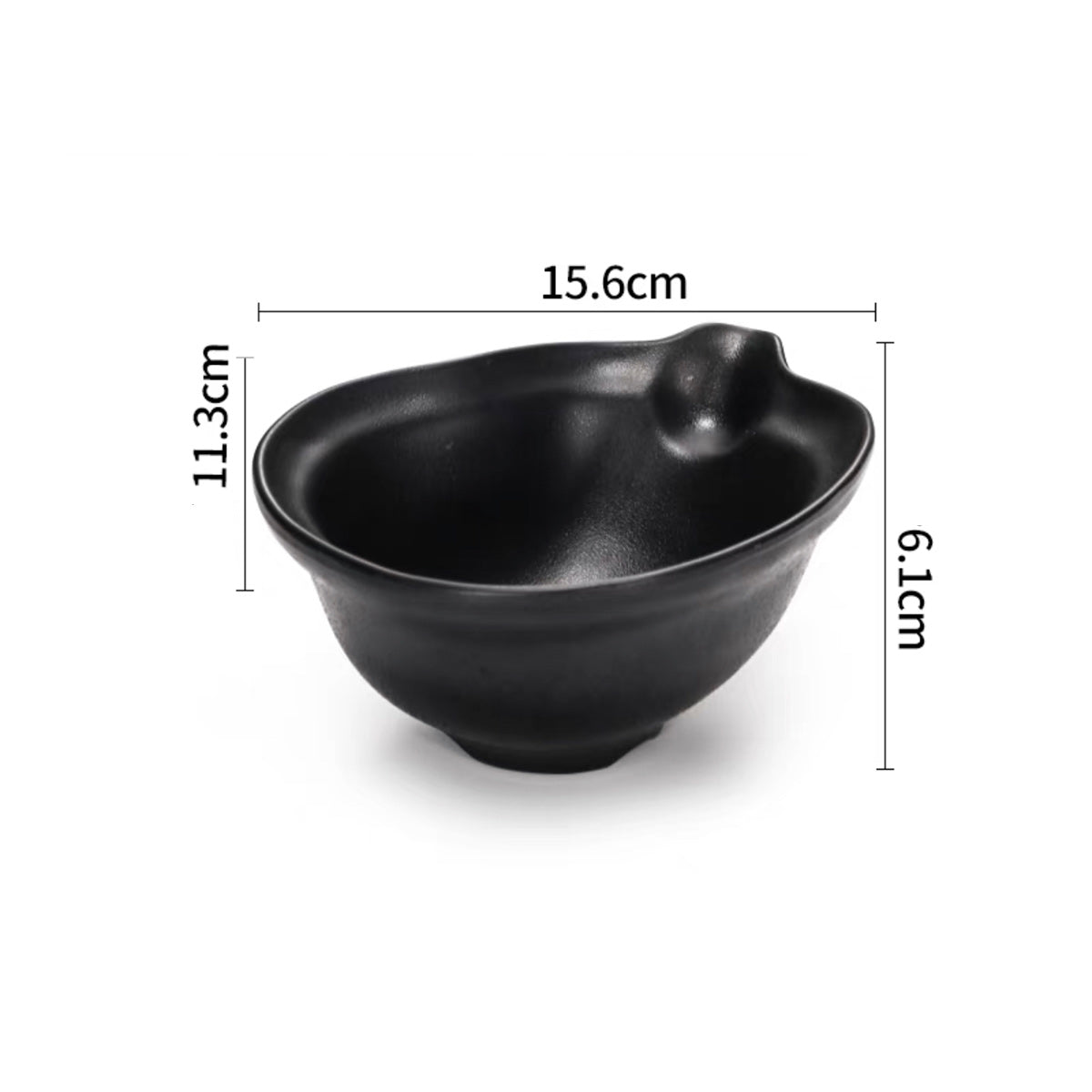 Matte Black Melamine Bowl (YG140079)