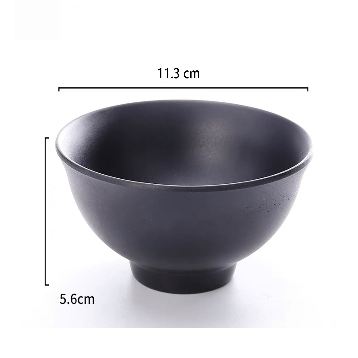 4.5”Matte Black Melamine Miso Soup Bowl  (YG140098) - Chefcoca