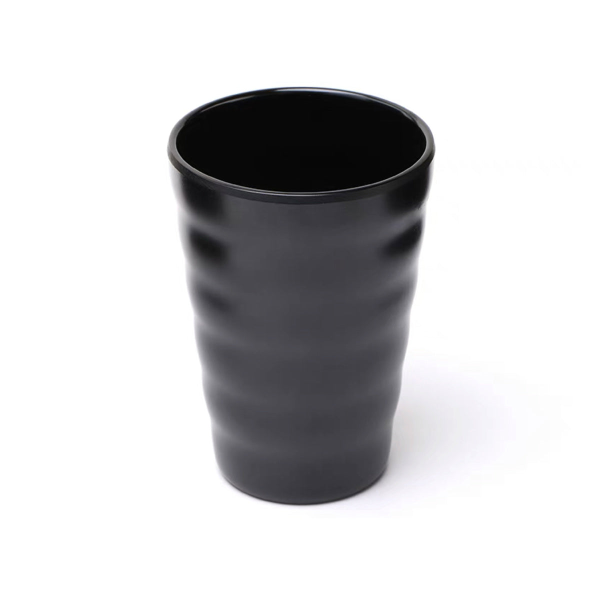 Black Melamine Ridges Tumbler (YG142044)