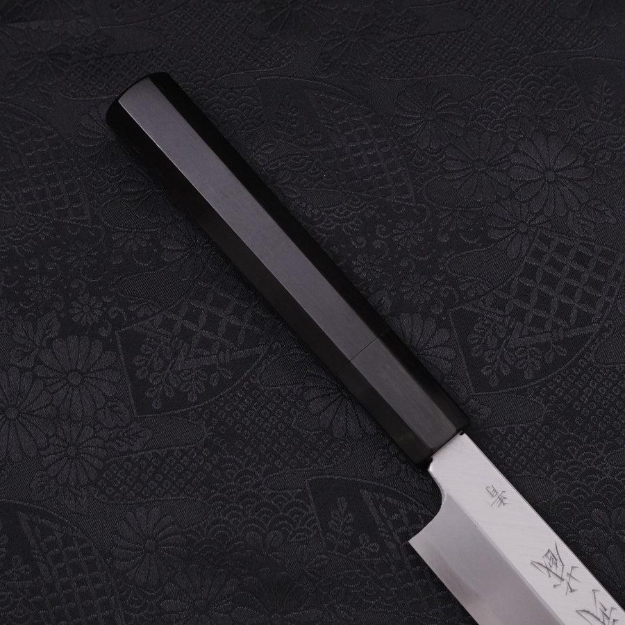 MUSASHI Yanagi Kiritsuke Blue steel #2 Kasumi Buffalo Ebony Handle 300mm (358-300) - Chefcoca