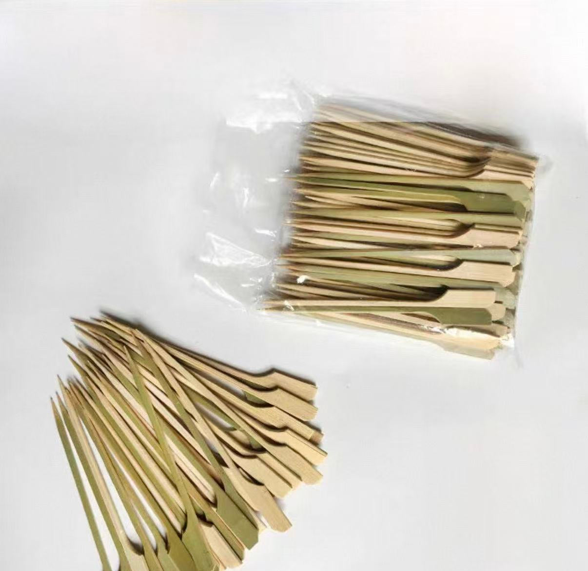 Flag Shaped Bamboo Skewers, 3.5"/9cm, 100pcs/pack (FBSK-9) - Chefcoca