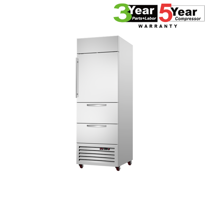 Sub-Equip, C-27BF-2D 27" Single Door Reach-in Freezer With 2 Drawers