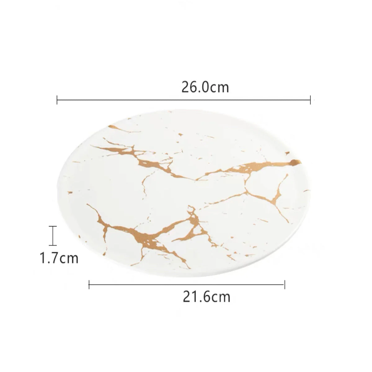CHEFCO, 27-017BJ,old Marble Melamine Round Plate - Chefcoca