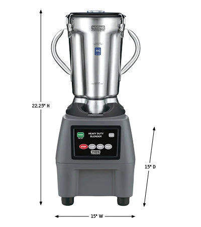 Waring Commercial Blender, 1 Gallon ,3.75HP, Food Blender with Electronic Keypad (CB-15)