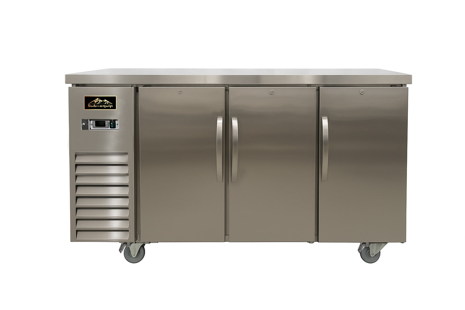 Sub-equip，CBB-73SS，73英寸不锈钢旋转门吧台酒瓶冷却器（73.1英寸 x 24.4英寸 x 41.6英寸）