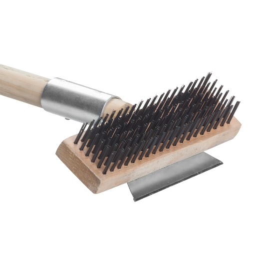 BR-27 - Pizza Oven Wire Brush with Metal Scraper