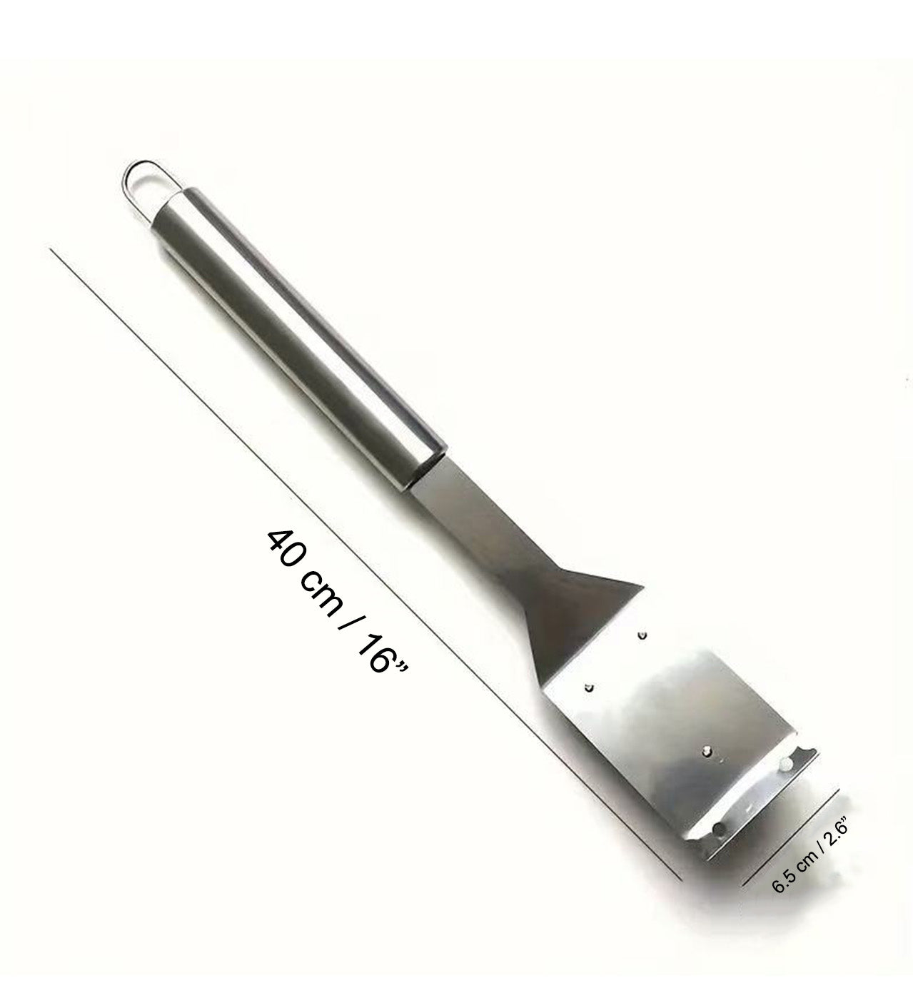 Chefco, 16" 2-in-1 Stainless Steel Grill Cleaning Brush And Scraper, Stainless Steel BBQ Grill Cleaning Brush (BR-16S) - Chefcoca