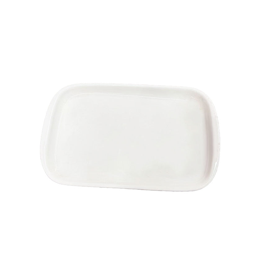 Chefco, 14.5"x 9" Porcelain Rectangular Plate- Ceramic, White (PT00215)