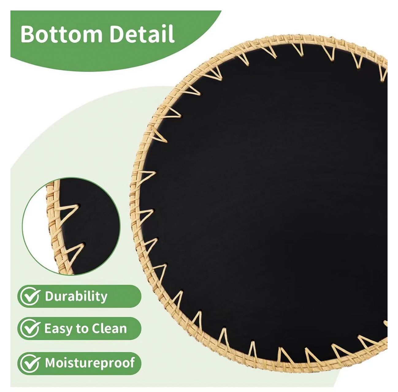 Chefco, 9" Round Rattan Tray (RRT-23GR)