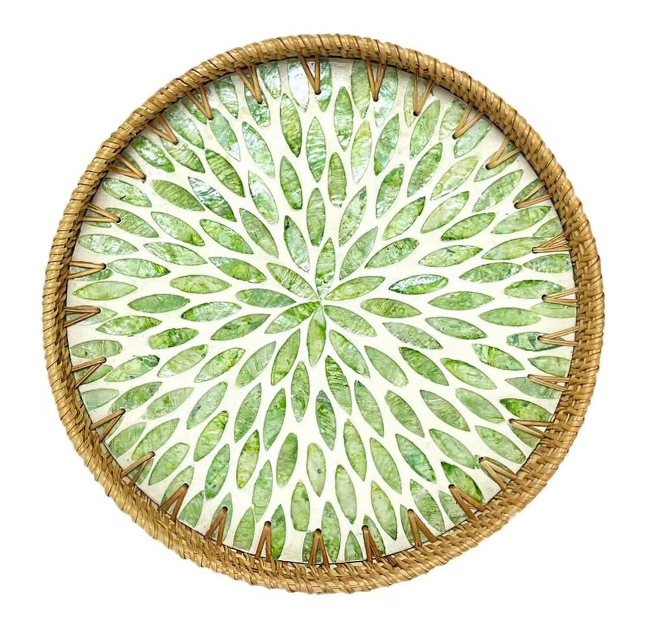 Chefco, 11" Round Rattan Tray (RRT-29GR)