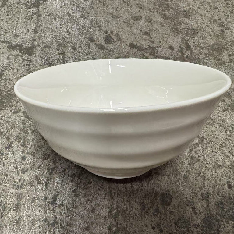 Chefco, 8" White Round Soup Bowl - Ceramic, White (PT00136) - Chefcoca