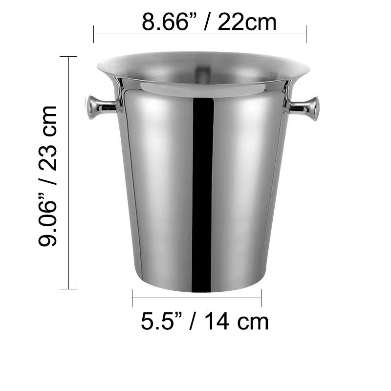 Chefco, Stainless Steel Wine Bucket, Silver, 5L