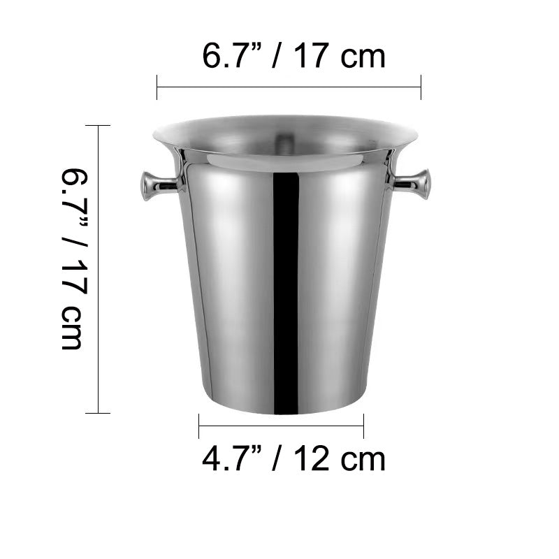 Chefco, Stainless Steel Wine Bucket, Silver, 2L