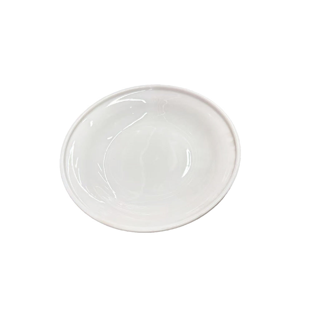 Chefco PT00210, 10" White Ceramic circle shallow Plate - Ceramic, White - Chefcoca