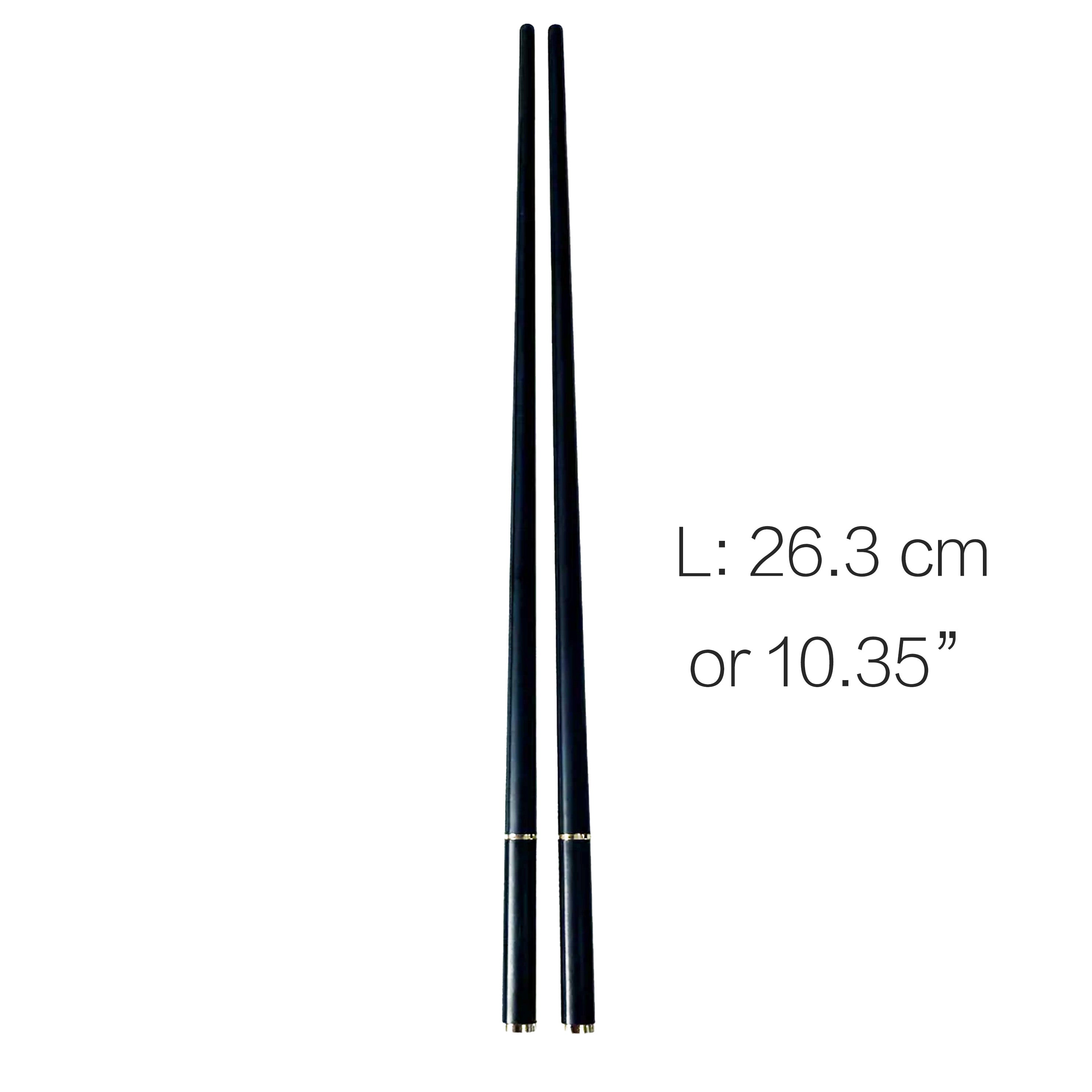 Golden Tip Alloy Round Chopsticks, 10 pairs (CS-HK40JC) - Chefcoca