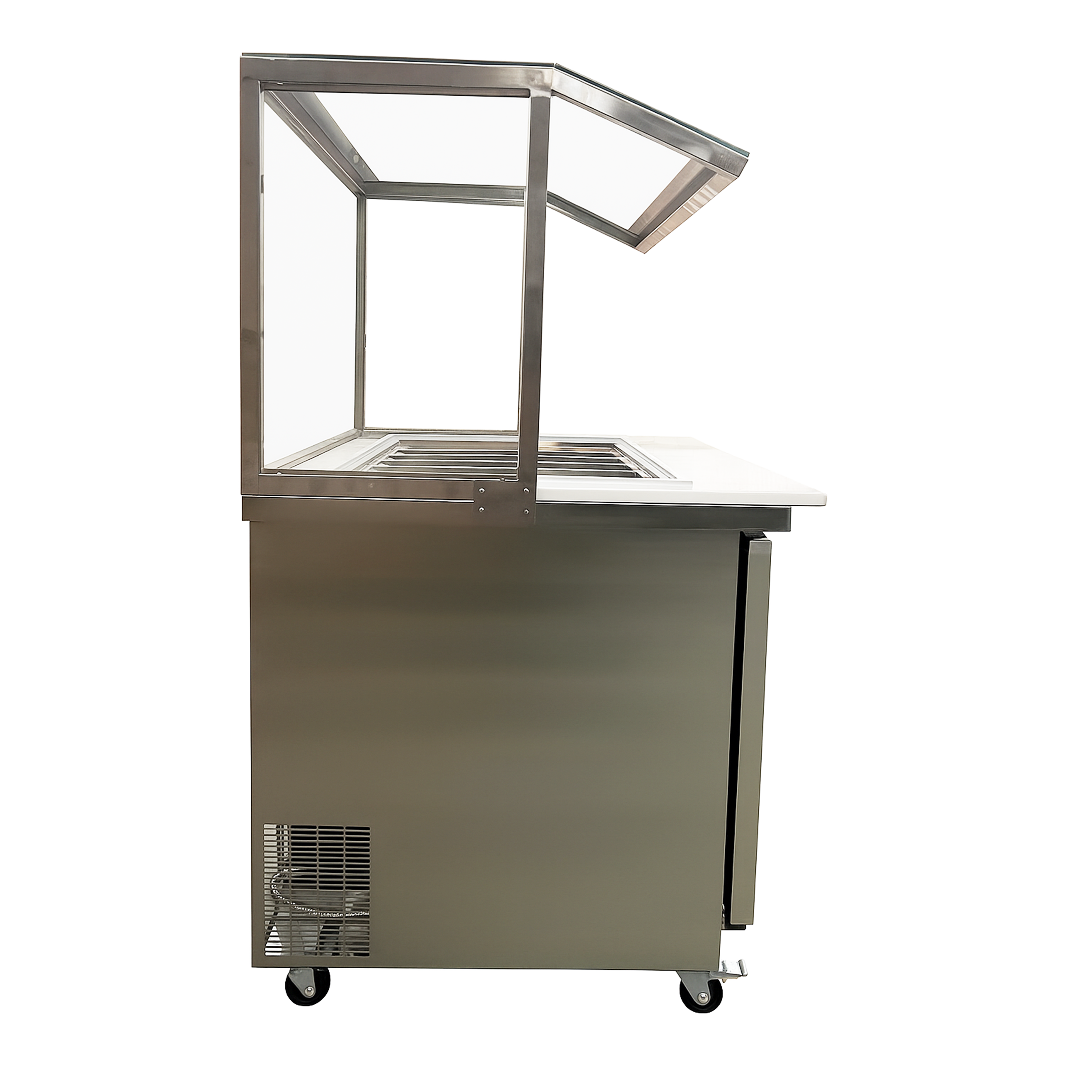 Sub-equip, CSSU-60M-BV, 60" salad and sandwich Prep Table,marble countertop - Chefcoca