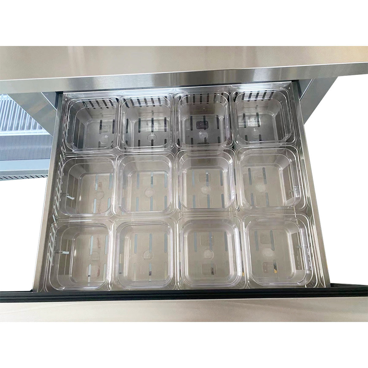 Sub-equip, 60" Under Counter Freezer with 4 Drawers