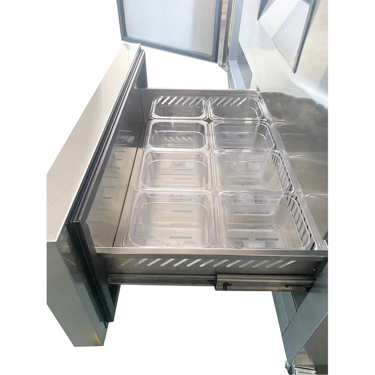 Sub-equip, 60" Under Counter Freezer with 4 Drawers