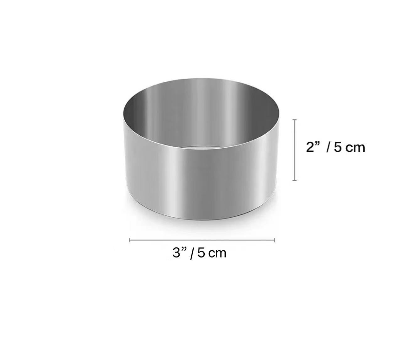 CHEFCO,P0012,3"  Stainless Steel Round Mousse Cake Ring (5cm/2"H)