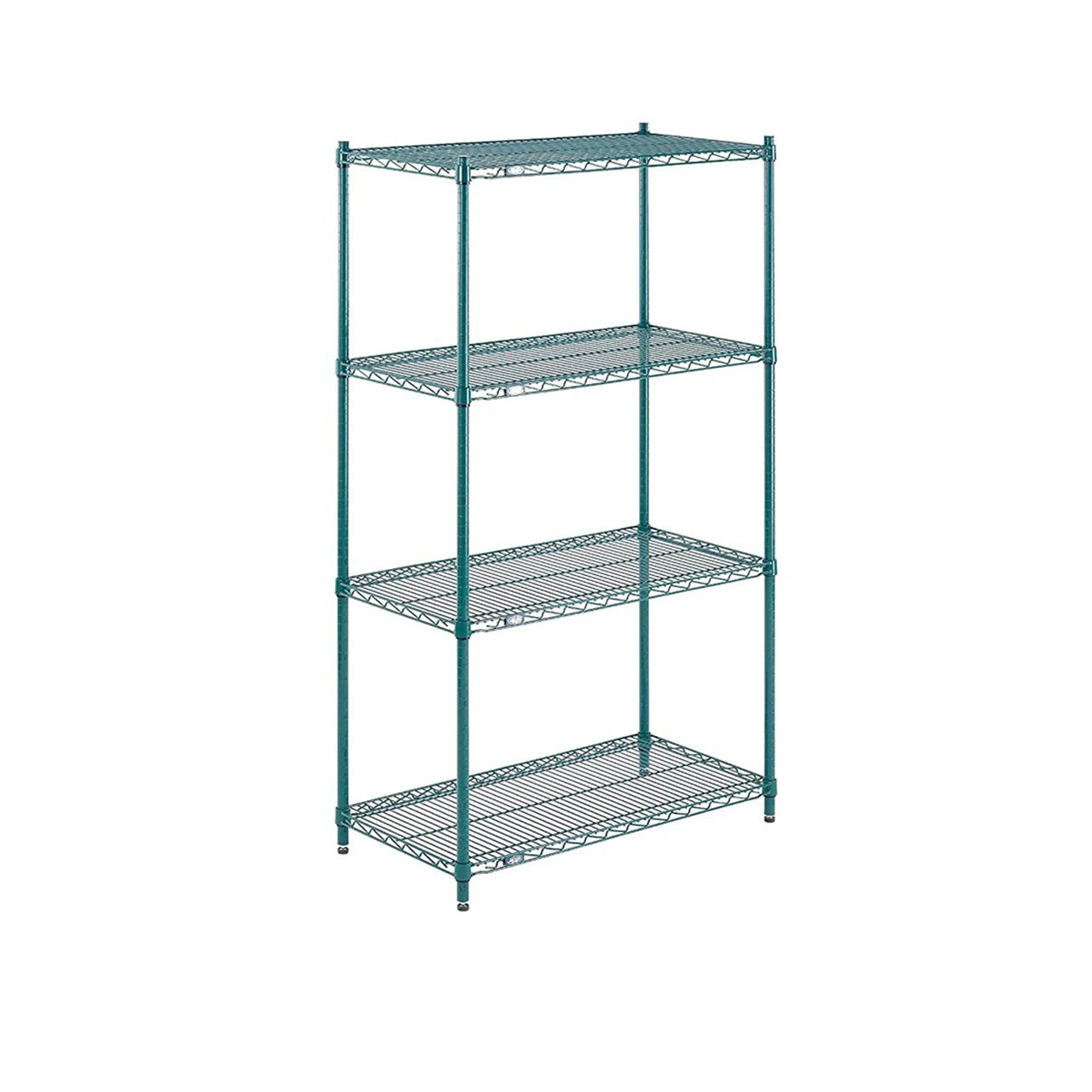 Green Epoxy Coated Wire Shelving 14" Width (2 Pieces, shelves only)