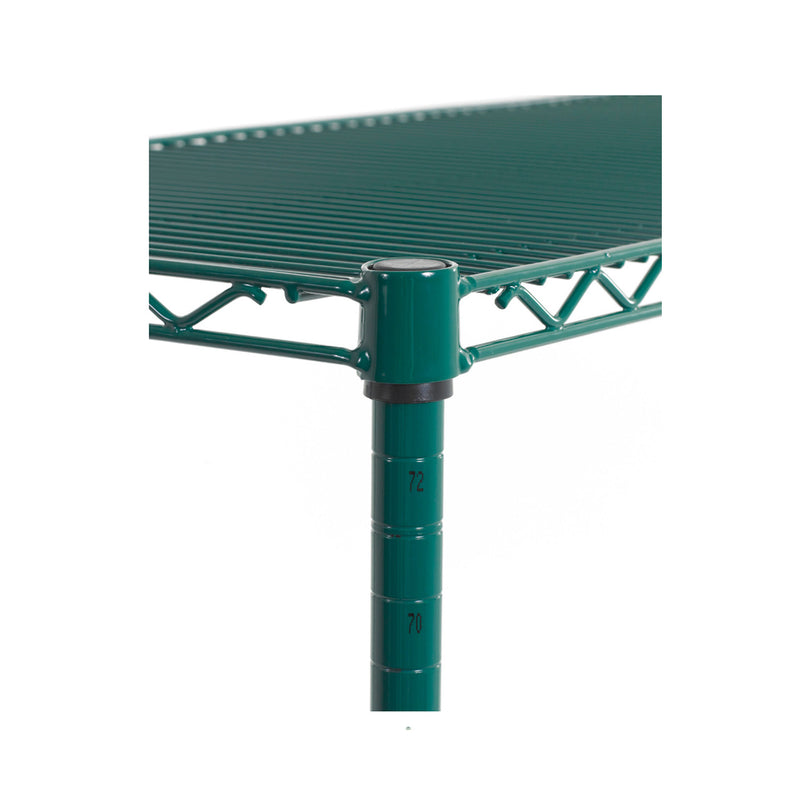 Green Epoxy Coated Shelving Post, 4 Pieces (34" - 86" Heights)