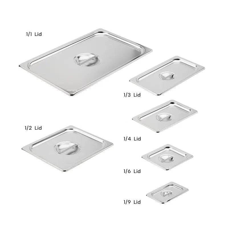 Steam Table Pan Cover, Solid, S/S304, 24 gauge , 1/9 Size