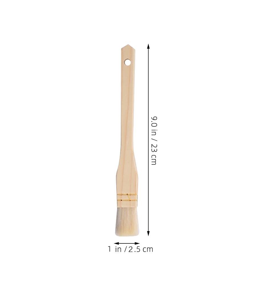 1" Flat hake brushes, soft goat hair brush and hake paint brush with solid wooden handle for watercolor - Chefcoca