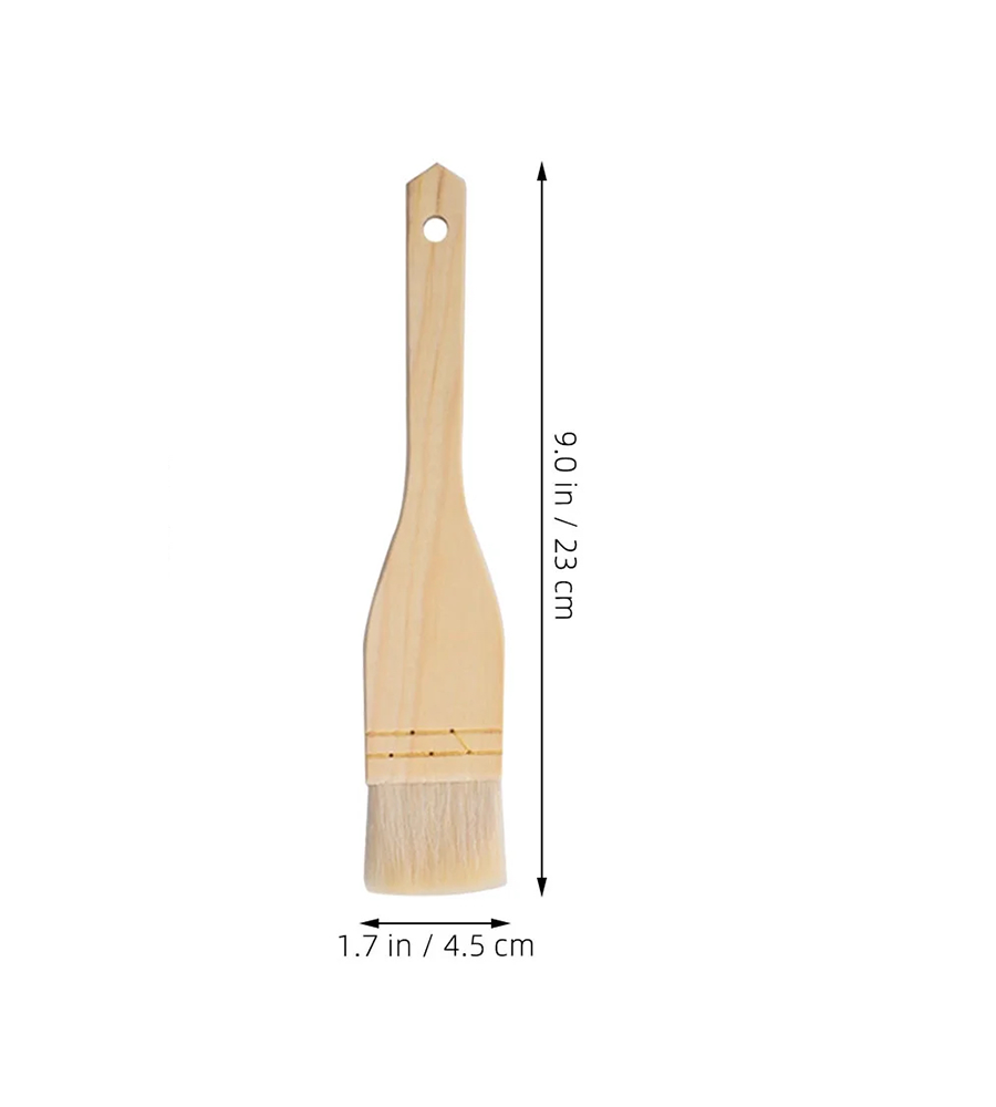 1.7" Flat hake brushes, soft goat hair brush and hake paint brush with solid wooden handle for watercolor - Chefcoca