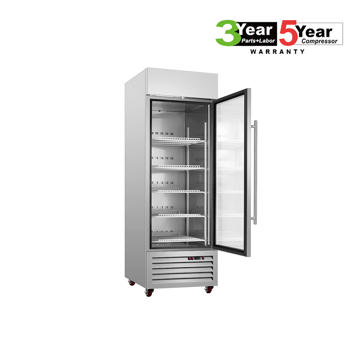 Sub-Equip, C-19RG 27" Single Glass Door Reach-In Refrigerator, Free Shipping