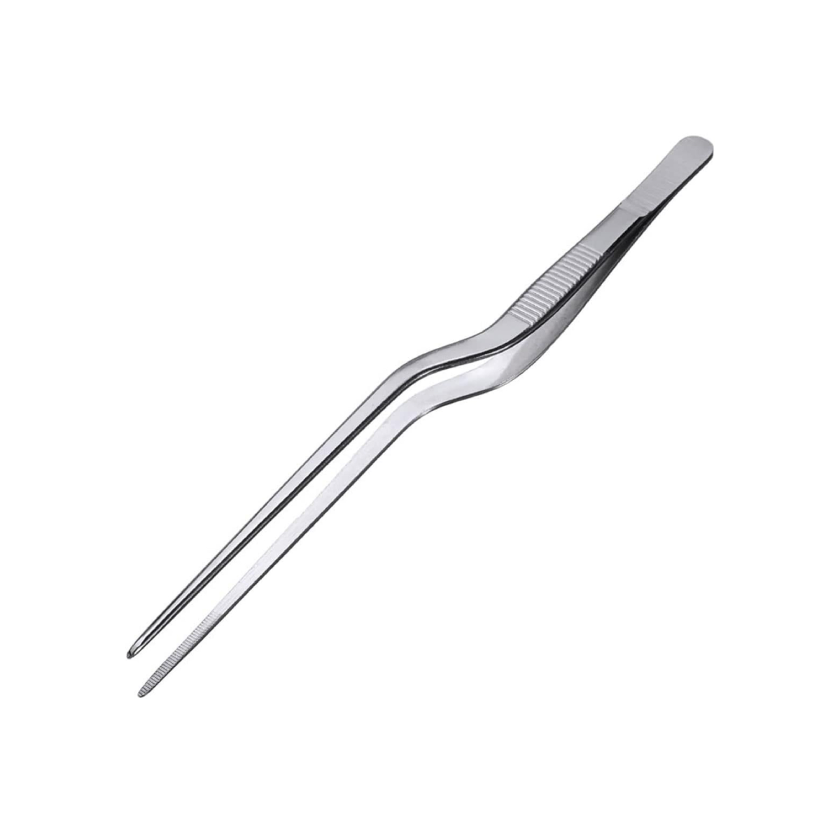 Offset Plating Tweezer, 26 cm (PT-26S) - Chefcoca