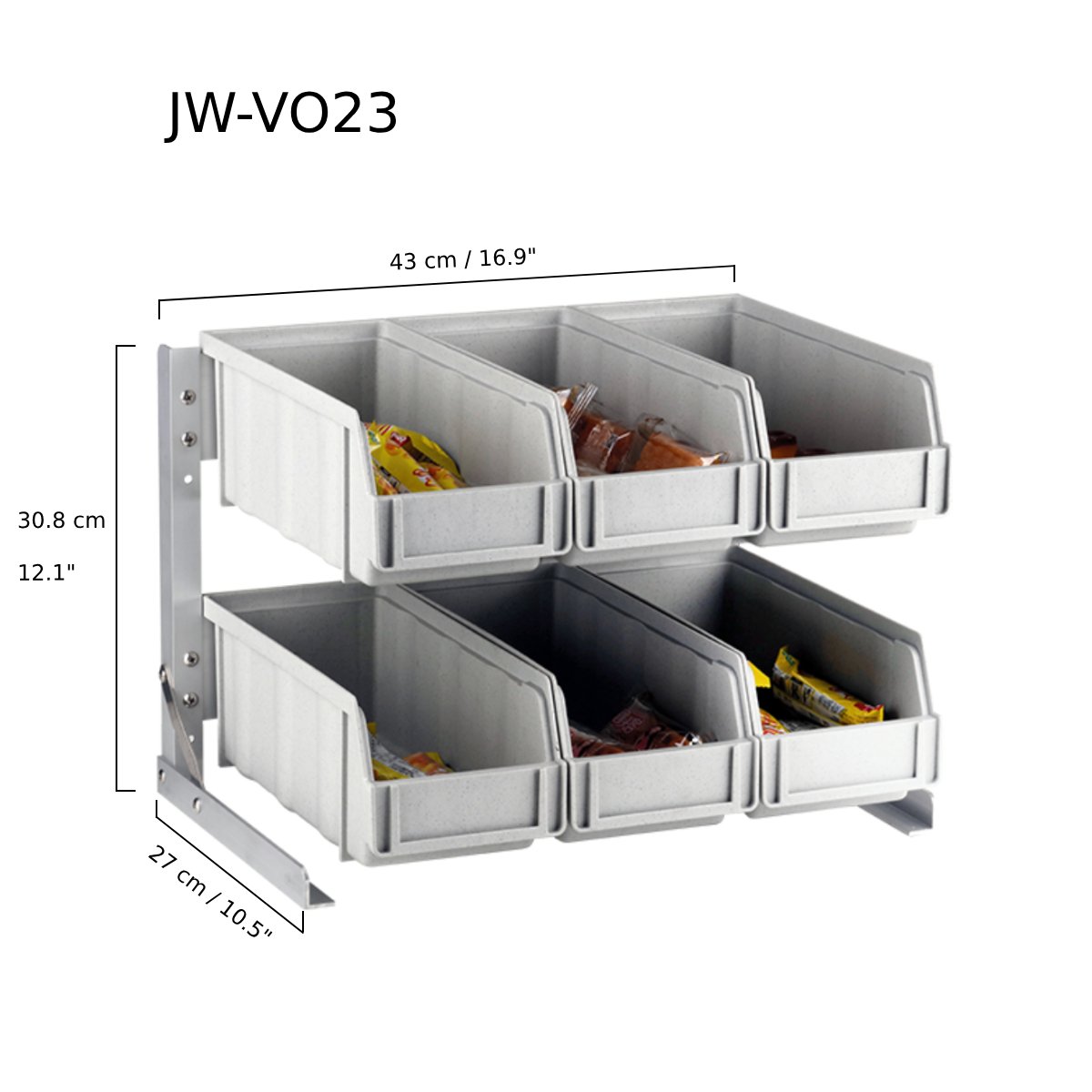 Grey Versa Organizer (Six) (JW-VO23)