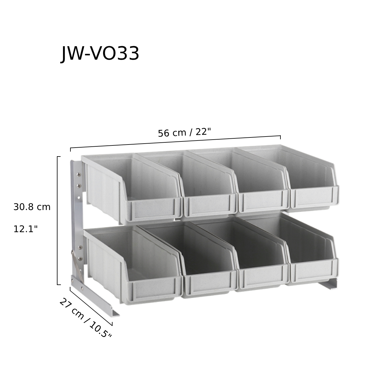 Grey Versa Organizer (Eight) (JW-VO24)