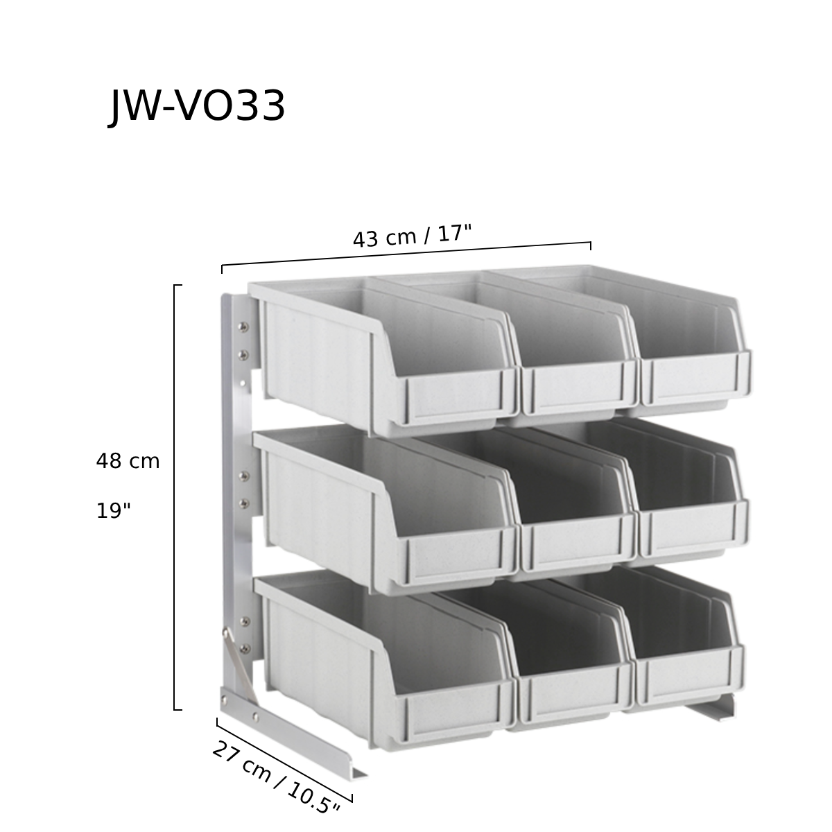 Grey Versa Organizer (Nine) (JW-VO33)