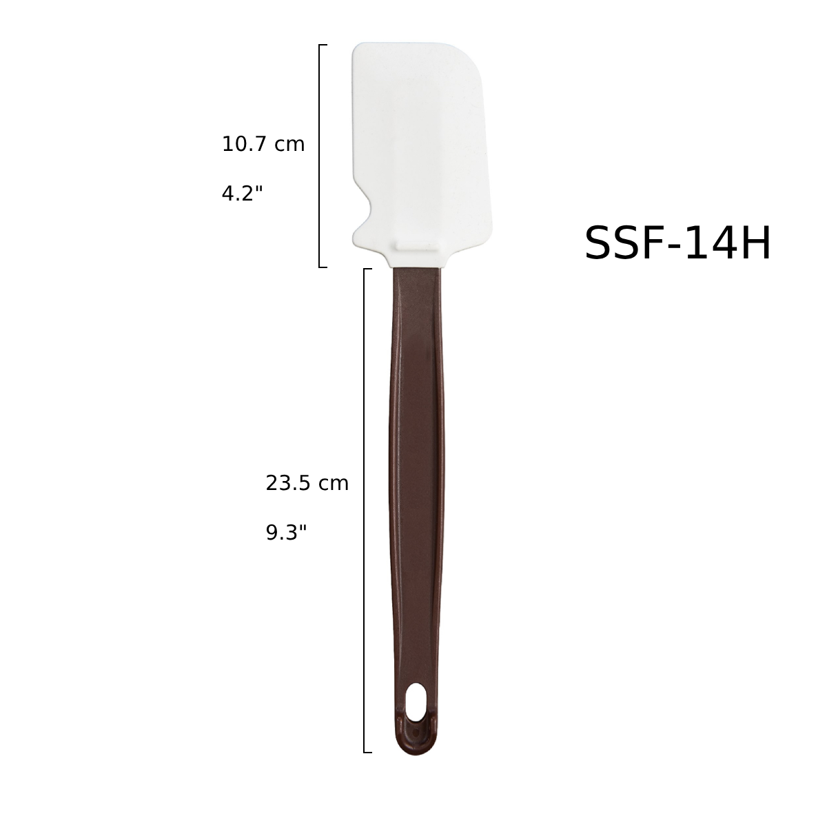 Sub-equip, 14" Spatula, Flat Shape, Silicone, High Heat Resister (SSF-14H) - Chefcoca