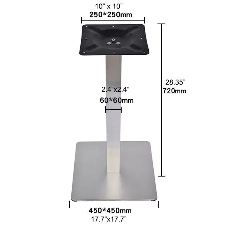 Stainless Steel Table Base, 72cm or 28.35"