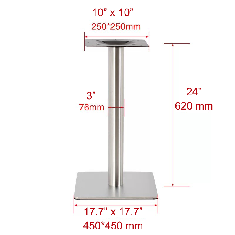 Stainless Steel Table Base, 62cm or 24"