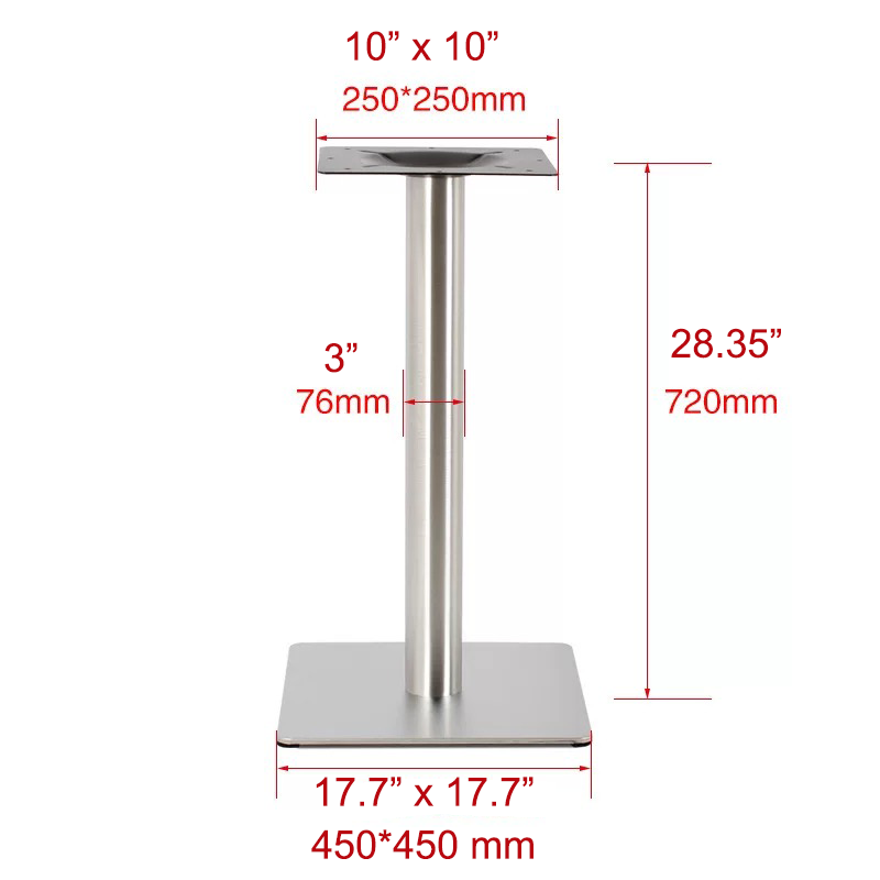 Stainless Steel Table Base, 72cm or 28.35"