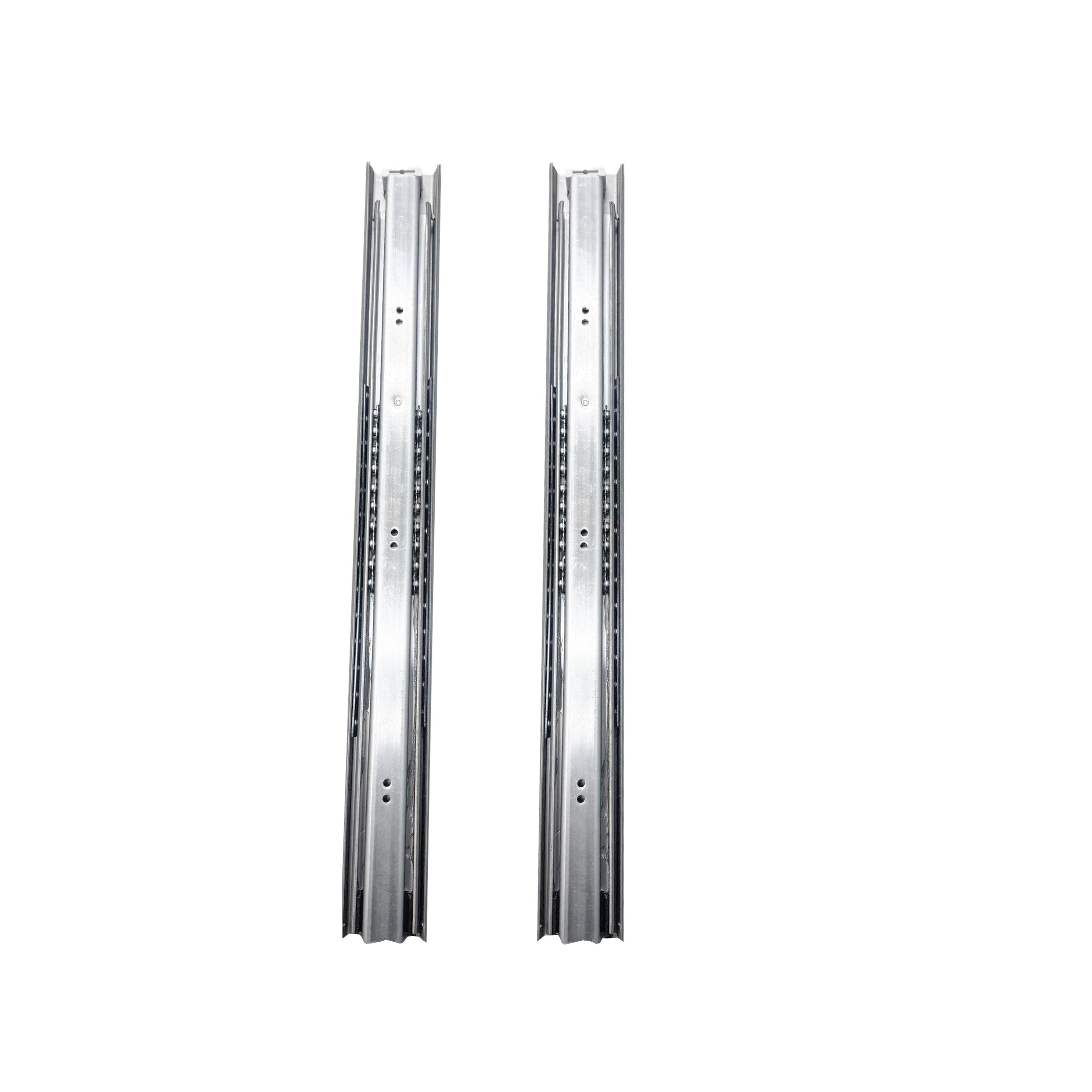 Heavy Duty, 1 Pair of Extra-Heavy Industrial Rails, 3 Times Full Extension Rails, Ball Bearing Slide Rails, Telescopic Rails, 2" Wide, Side Mounting, (Size : 38cm or 15"inch)