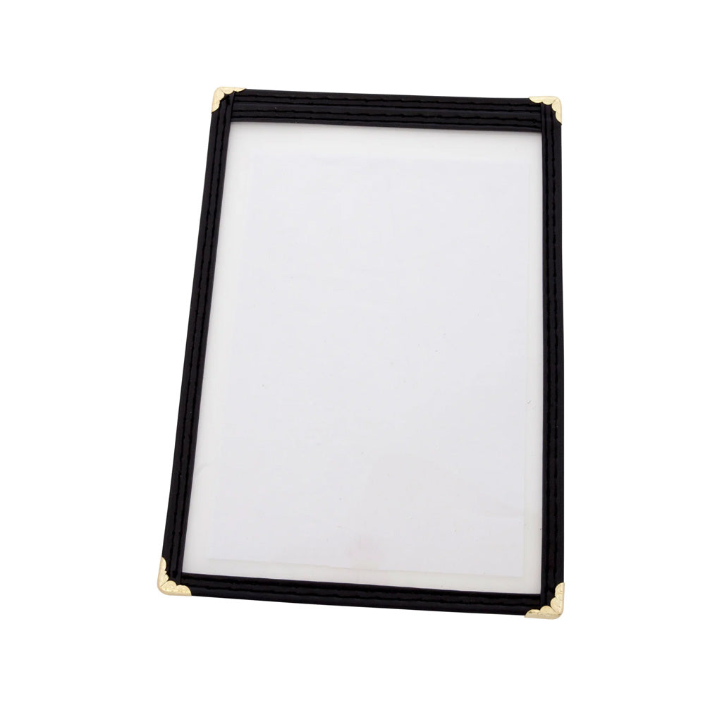 PMC-9K - Single Pocket Menu Cover - Black, 9-5/16 x 12-1/8 (Letter Size)
