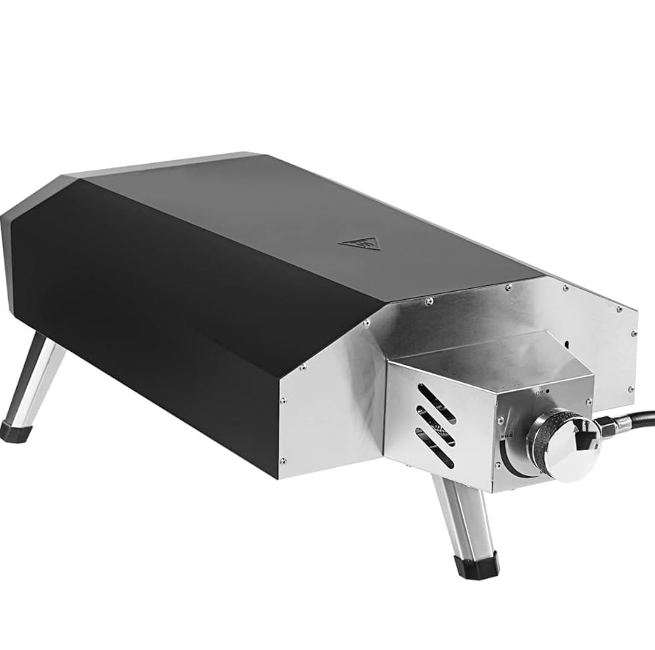 Pizza Oven, 13-inch Fired Maker, Portable Outside Stainless Steel Grill with Pizza Stone - Chefcoca