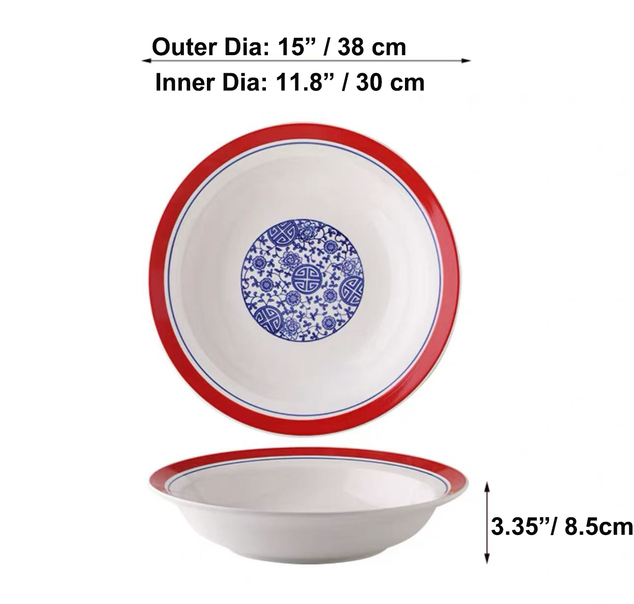 Assiette de pâtes Earl Blue Line (PT00220, PT00222)