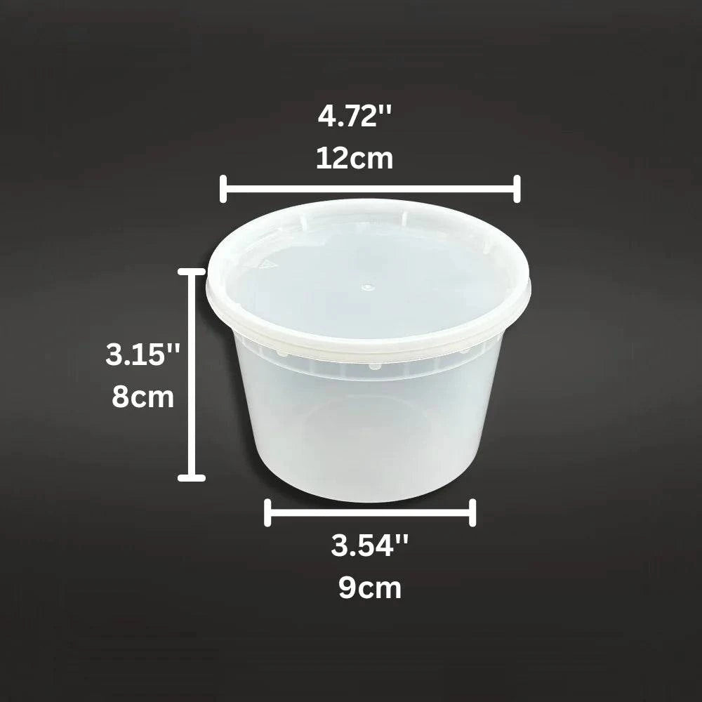 240 Sets, 16oz, Leakproof Clear Food Storage Soup Deli Container with Lids (S-16) - Chefcoca