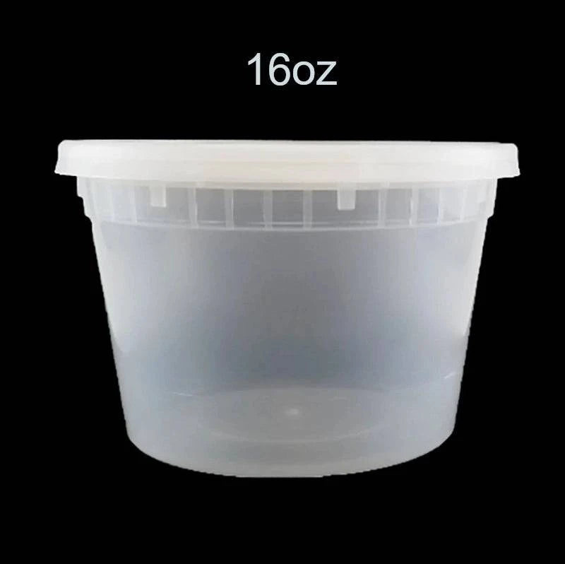 240 Sets, 16oz, Leakproof Clear Food Storage Soup Deli Container with Lids (S-16) - Chefcoca