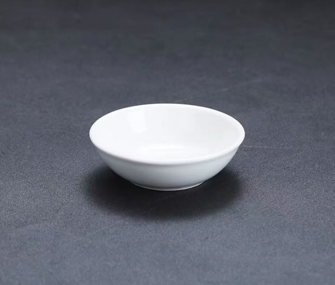 Sauce Dish (1 Oz), 2-7/8" - Ceramic, White (C210-21), 12pcs - Chefcoca