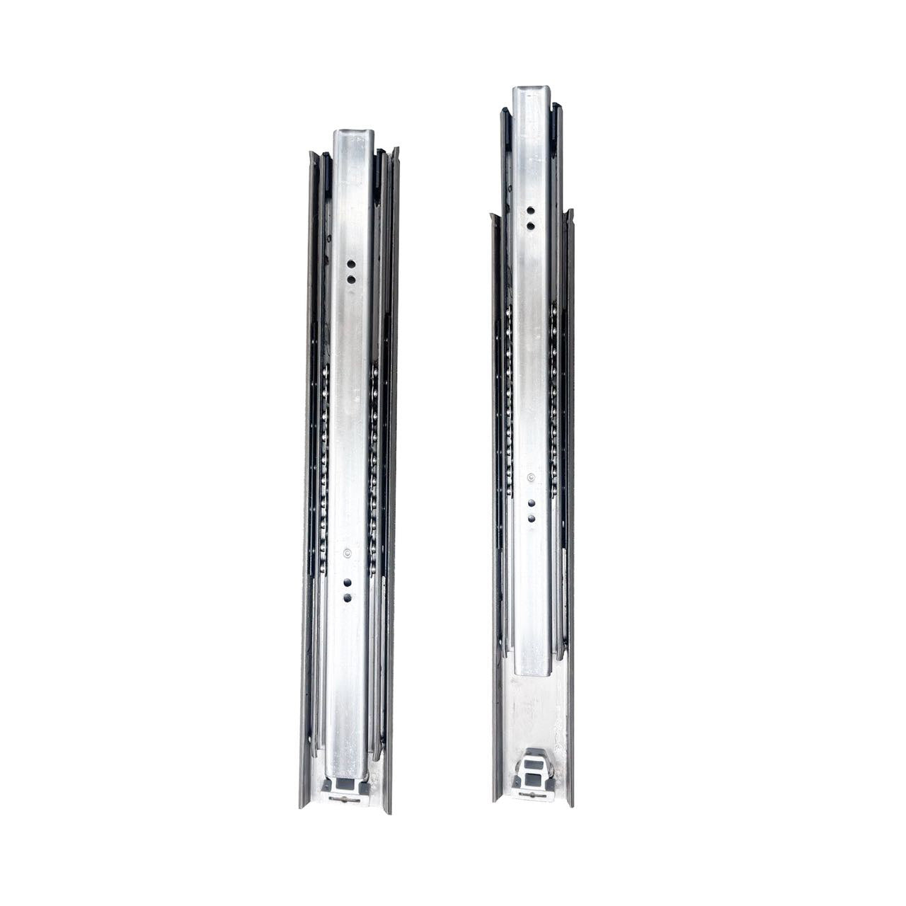 Heavy Duty, 1 Pair of Extra-Heavy Industrial Rails, 3 Times Full Extension Rails, Ball Bearing Slide Rails, Telescopic Rails, 2" Wide, Side Mounting, (Size : 50cm or 19-5/8"inch)