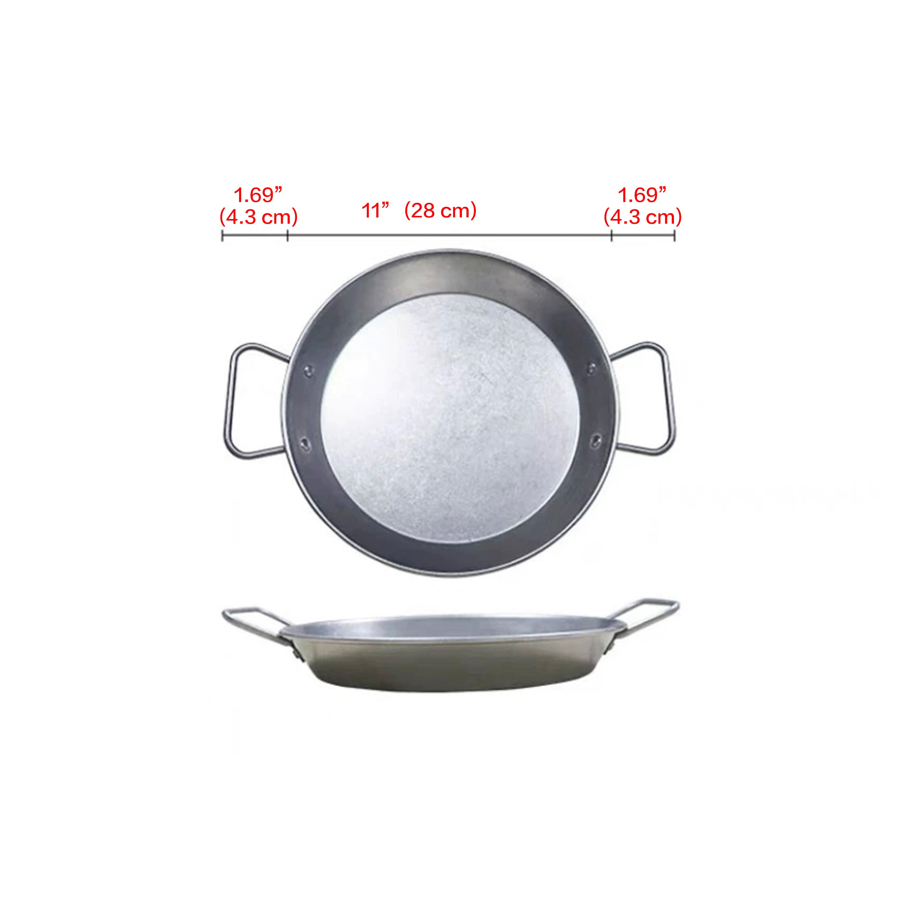 Stainless Steel Paella Pan With Handles