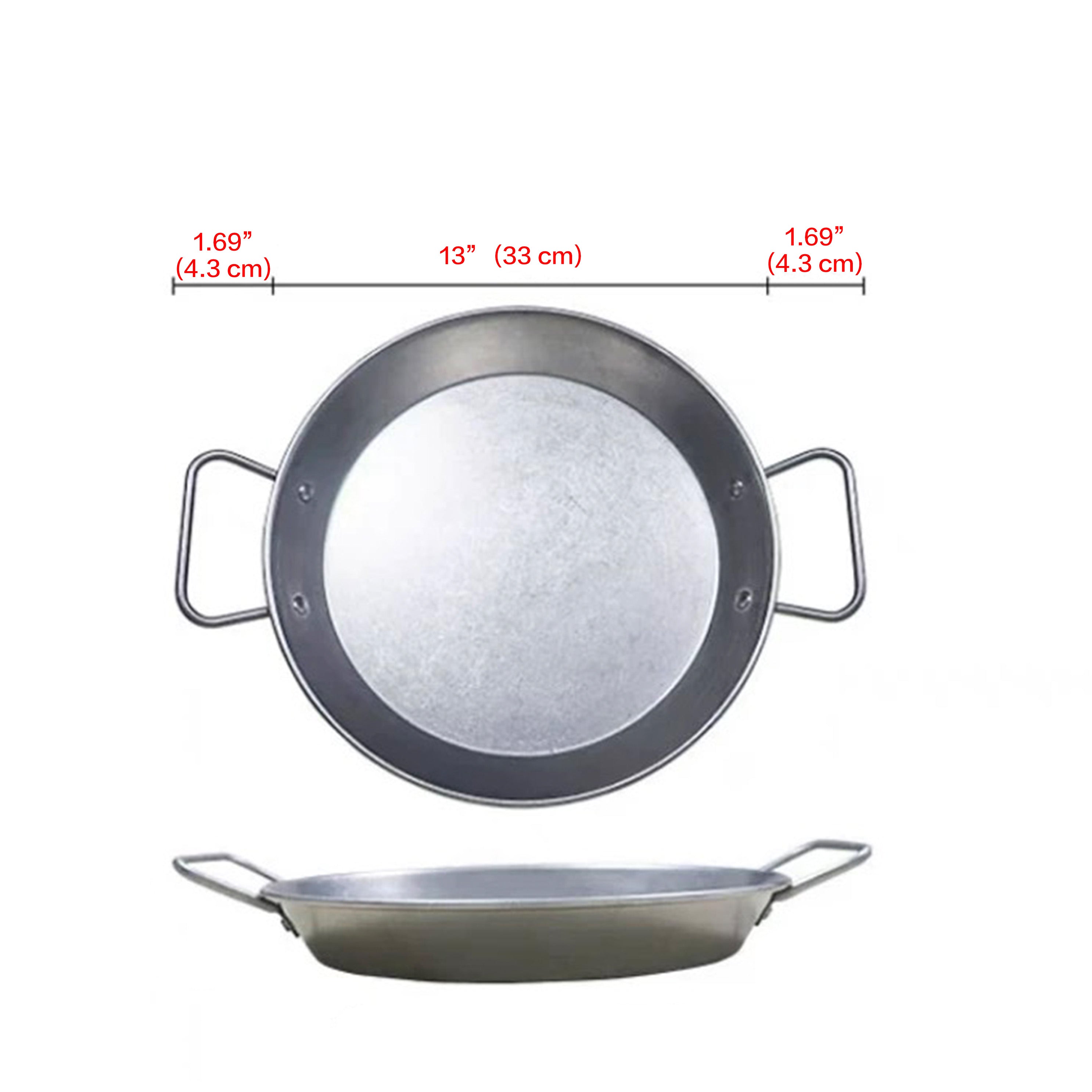 Stainless Steel Paella Pan With Handles