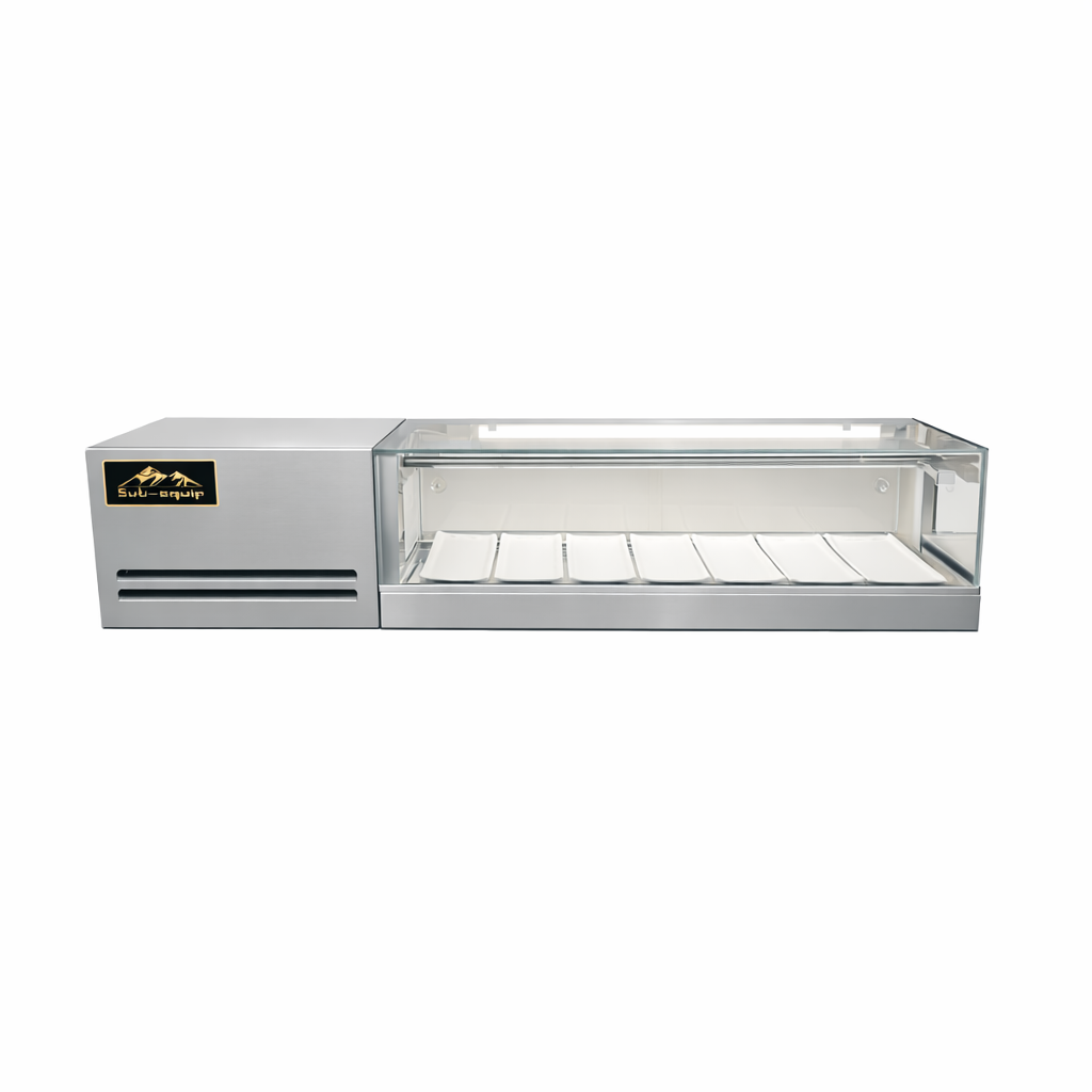 Sub-equip, SSC-122-L, Refrigerated Sushi Display Case 48" - Left Side Compressor - Chefcoca
