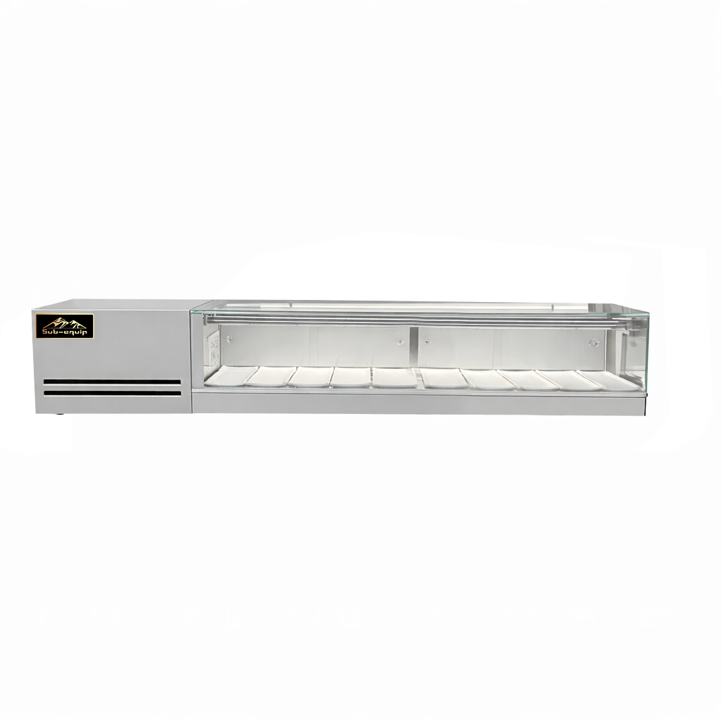 Sub-equip, SSC-152-L, Refrigerated Sushi Display Case 60" - Left Side Compressor - Chefcoca